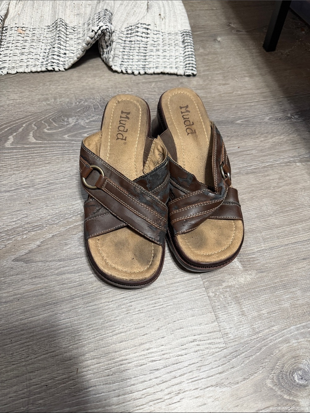Vintage Y2K Mudd Chunky Platform Slide Sandals Y2K Thick Sole Casual Slides